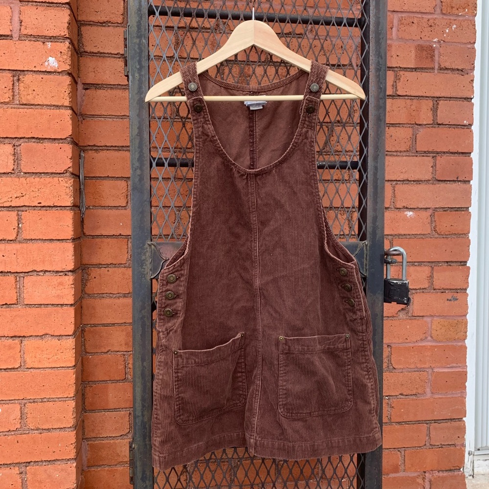 SOLD vintage corduroy pinafore dress